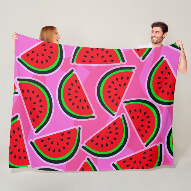 Happy Watermelons! Fleece Blanket (In Situ)
