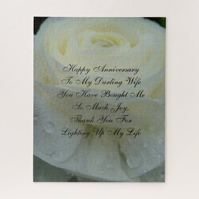 Happy Wedding Anniversary for Wife Jigsaw Puzzle (Vertical)