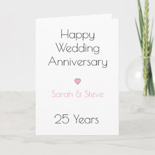 Happy Wedding Anniversary Heart Card