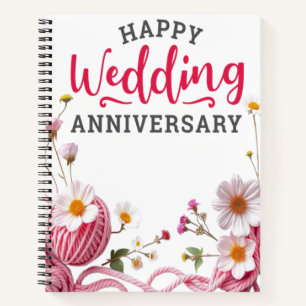 Happy wedding anniversary notebook