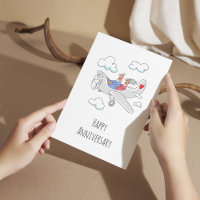 Happy Wedding Anniversary Red Heart Married Couple