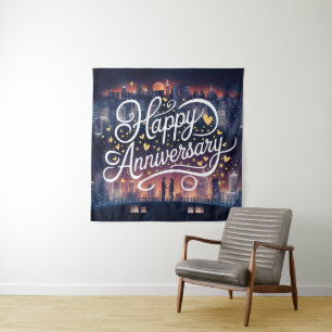 Happy Wedding Anniversary  Tapestry