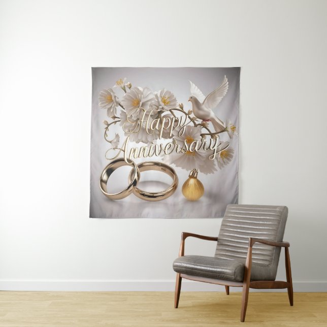 Happy Wedding Anniversary  Tapestry (In Situ)
