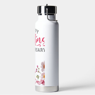 Happy wedding anniversary  water bottle