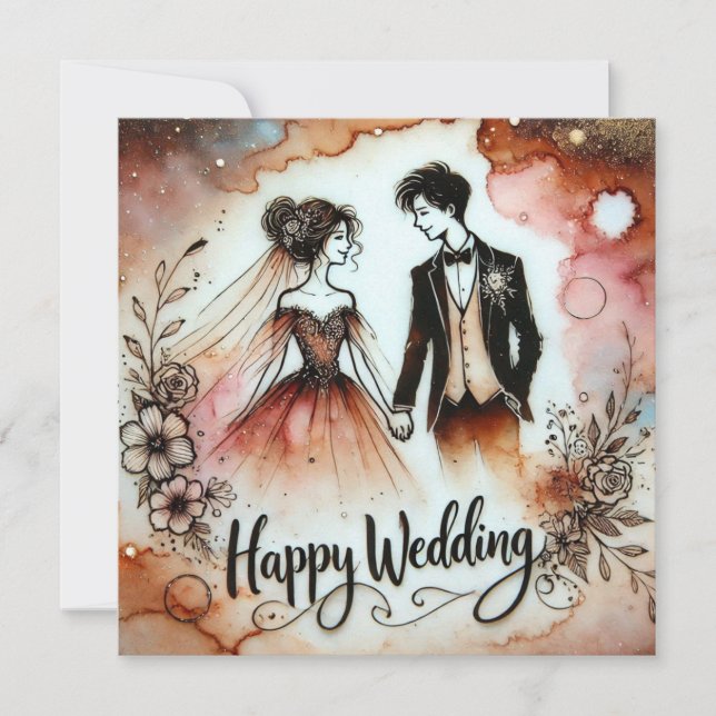 Happy Wedding Day  Card (Front)