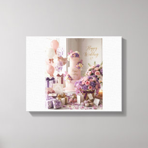 Happy Wedding Elegant Wedding Gift Canvas Print