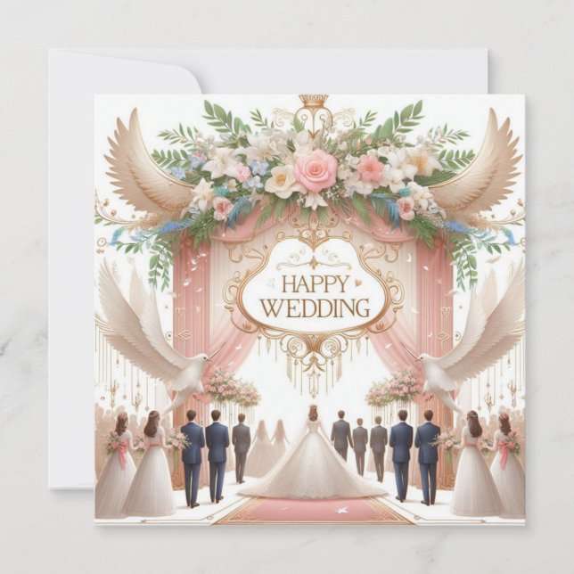 Happy Wedding Greeting Cards  (Front)