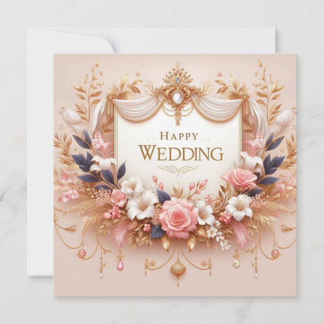 Happy Wedding Greeting Cards  (Front)