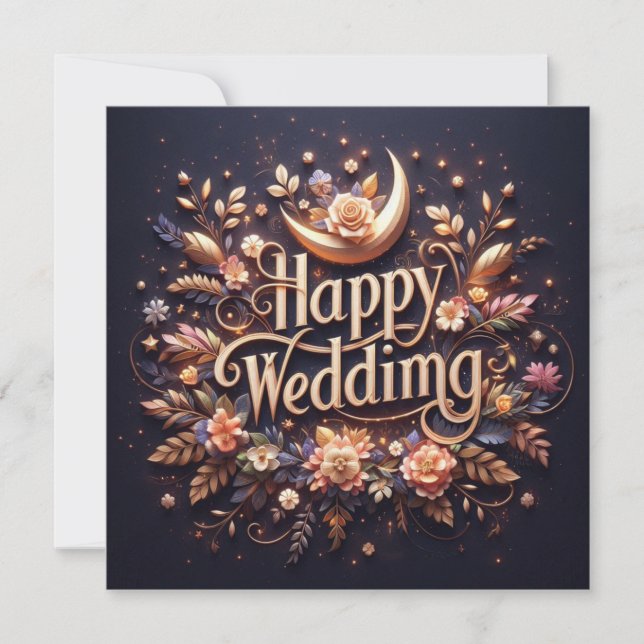 Happy Wedding Greeting Cards  (Front)