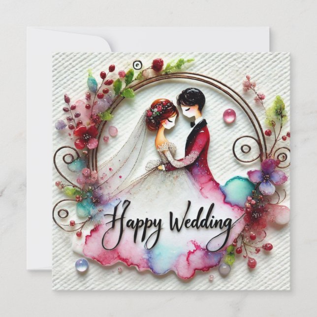 Happy Wedding Greeting cards  (Front)