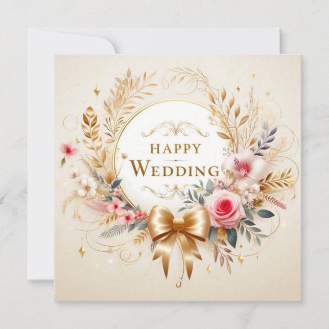 Happy Wedding Greeting Cards  (Front)