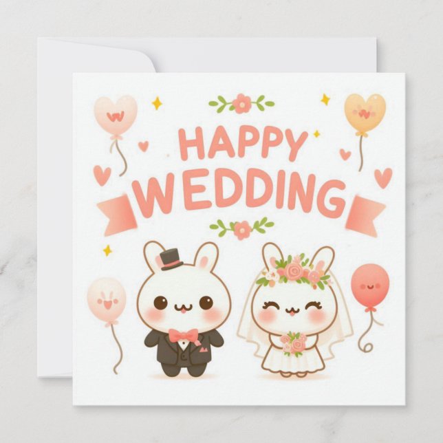Happy Wedding Greeting Cards  (Front)