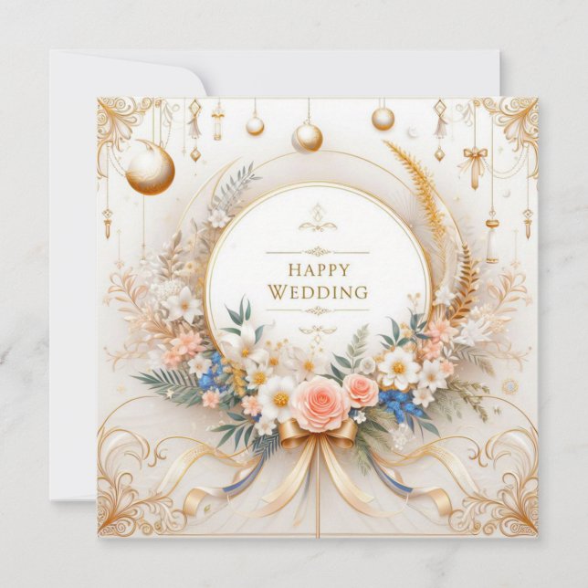 Happy Wedding Greeting Cards  (Front)