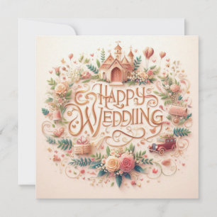 Happy Wedding Greeting Cards