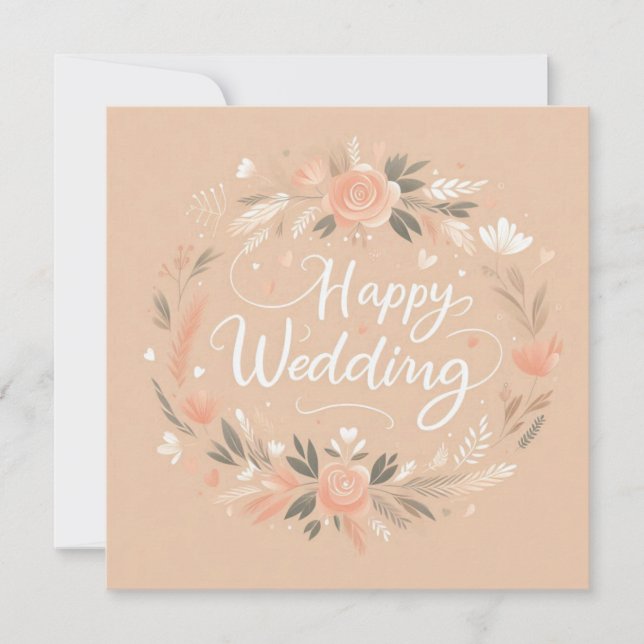 Happy Wedding Greeting Cards  (Front)