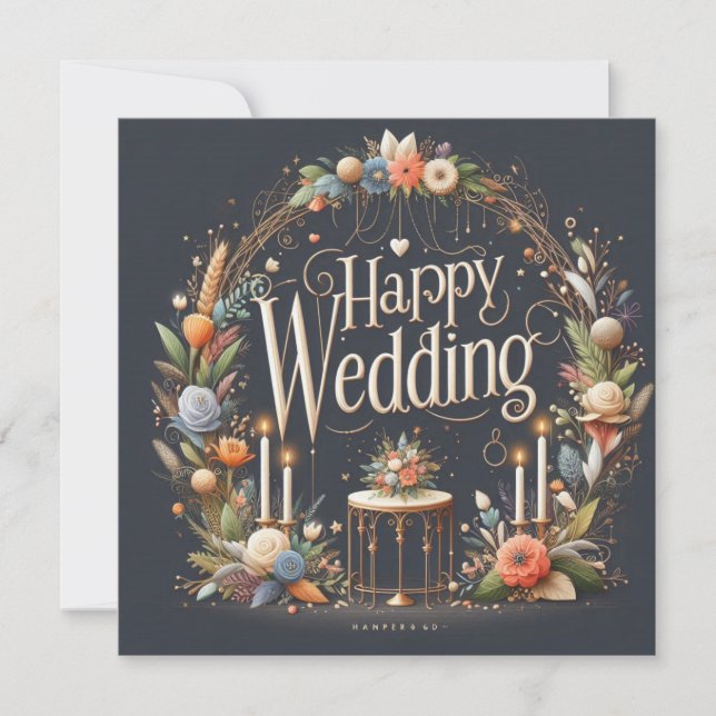 Happy Wedding Greeting Cards  (Front)