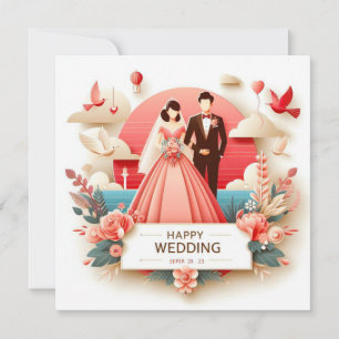 Happy Wedding Greeting Cards