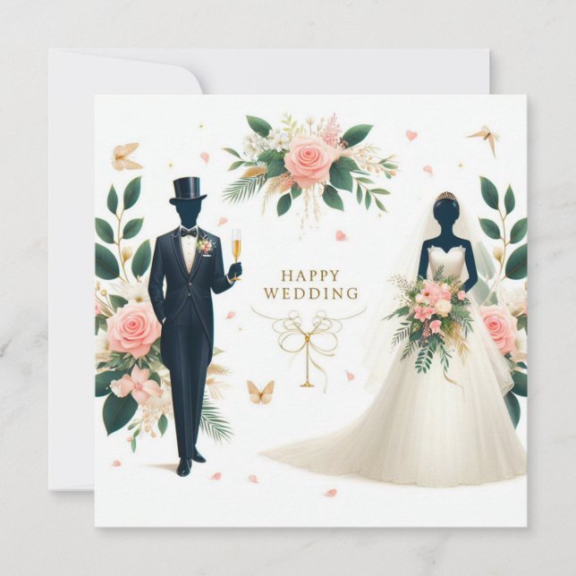 Happy Wedding Greeting Cards  (Front)