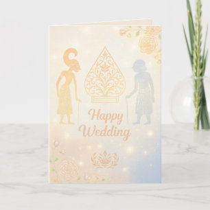 Happy Wedding Greeting Folding Cards