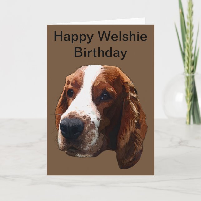 Happy Welshie Birthday Card (Front)