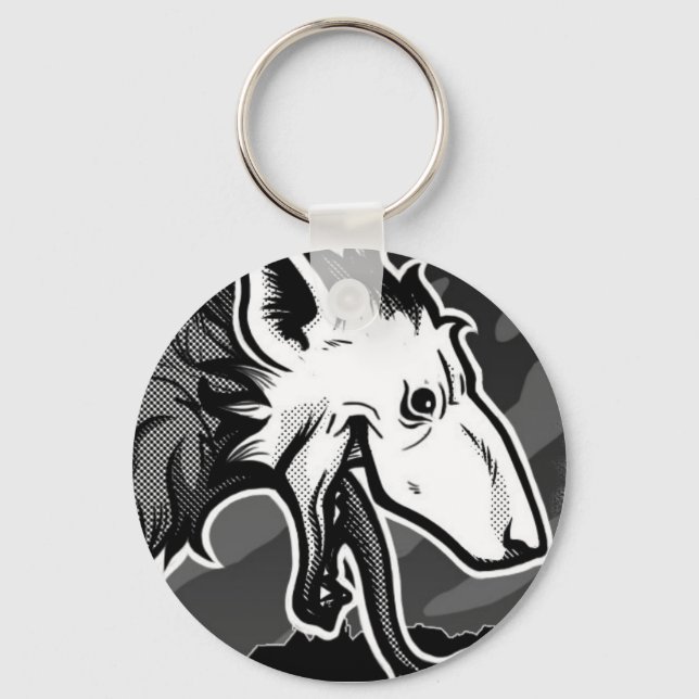 Happy Werewolf Keychain (Front)