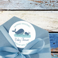 Happy Whale Personalised Boy Baby Shower