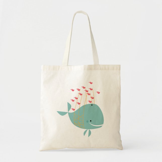 Happy Whale Tote Bag (Front)