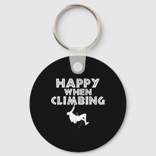 Happy When Climbing Tree Rock Climber  Key Ring