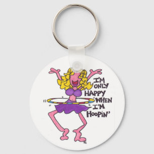 Happy When I'm Hoopin Key Ring