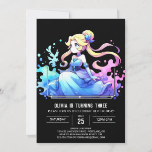 Happy Whimsical Princess Birthday  Invitation