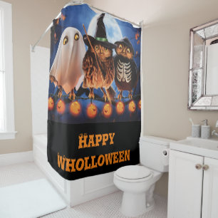Happy Wholloween Shower Curtain