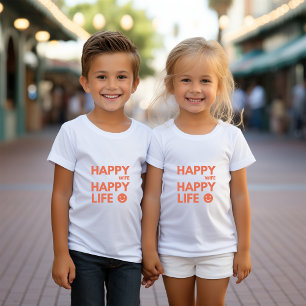Happy Wife, Happy Life – Funny Marriage Quote Toddler T-Shirt