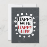 Happy Wife Happy Life Greeting Card