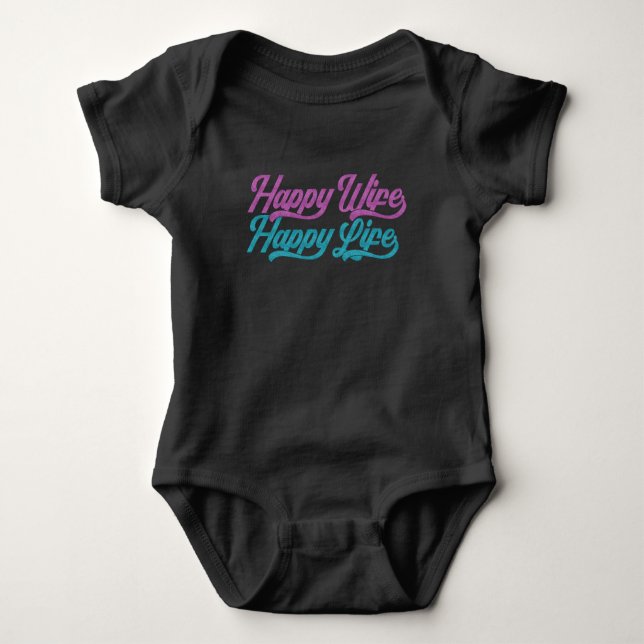 Happy Wife Happy Life Mother's Day | Bodysuit (Front)