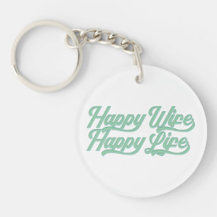 Happy Wife Happy Life Mother's Day Keychain