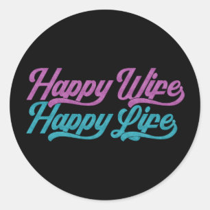 Happy Wife Happy Life Mother's Day Sticker