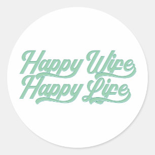 Happy Wife Happy Life Mother's Day Sticker