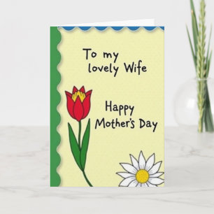 Happy Wifes Mother Day Card