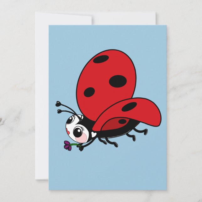 Happy Wings Ladybug  Invitation (Front)