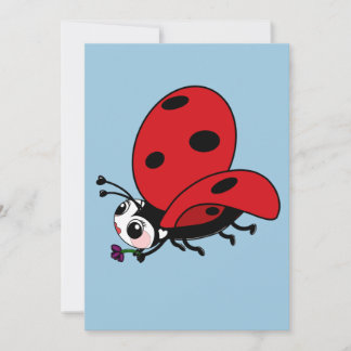 Happy Wings Ladybug Invitation