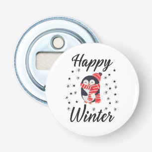 Happy Winter, Cute Penguin Bottle Opener