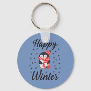 Happy Winter, Cute Penguin Key Ring