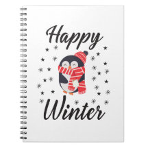 Happy Winter, Cute Penguin