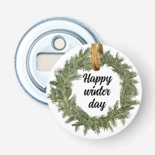 Happy Winter Day Bottle Opener
