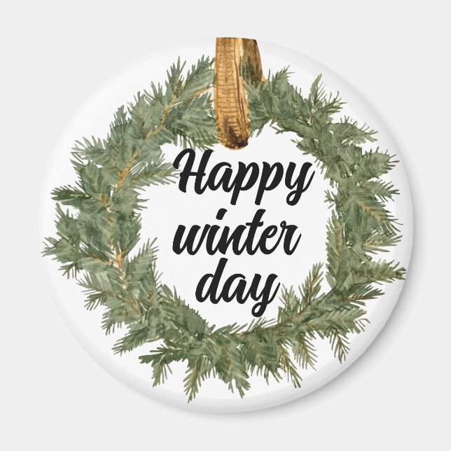 Happy Winter Day Magnet (Front)