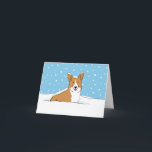 Happy Winter Snow Corgi | Cute Dog Christmas Holiday Card<br><div class="desc">Cute illustration of a happy Corgi in the winter snow. The inside text reads, “Have a cool Christmas.” This text can be personalised with your own custom greeting. A perfect Pembroke Welsh Corgi holiday card for pet services to customise and send to customers, friends and clients. Great for veterinarians, pet...</div>