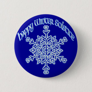 Happy Winter Solstice 6 Cm Round Badge