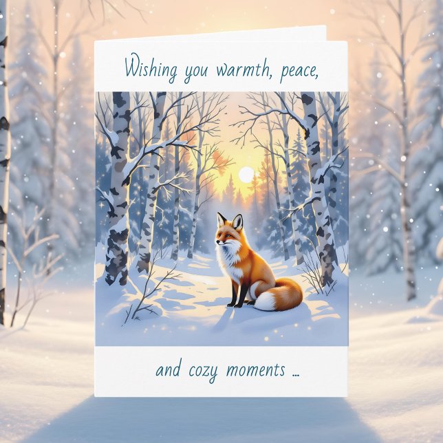 Happy Winter Solstice | Fox in Snow Card (Creator Uploaded)