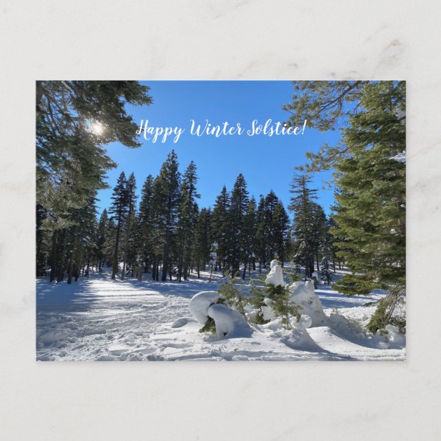 Happy Winter Solstice from Tahoe City! Postcard (Front)