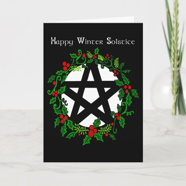 Happy Winter Solstice  Holiday Card (Front)